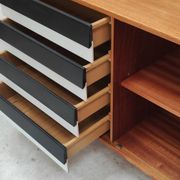 U-458 black and white sideboard by Jiri Jiroutek for Interier Praha