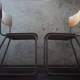 Industrial vintage Chairs Willem Hendrik Gispen for Gispen 1950s, Set of 2