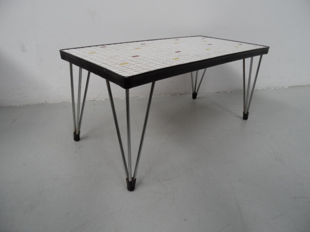 Mid century coffee table with tiles 1960's