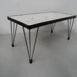 Mid century coffee table with tiles 1960's