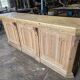 Bistro counter with a Hungarian point design.