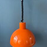 Orange Fog & Morup enamel pendant lamp by Joe Hammerborg
