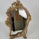 Golden brass table psyche mirror, art nouveau
