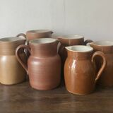 Set of 3 jugs in Grès du Berry stoneware