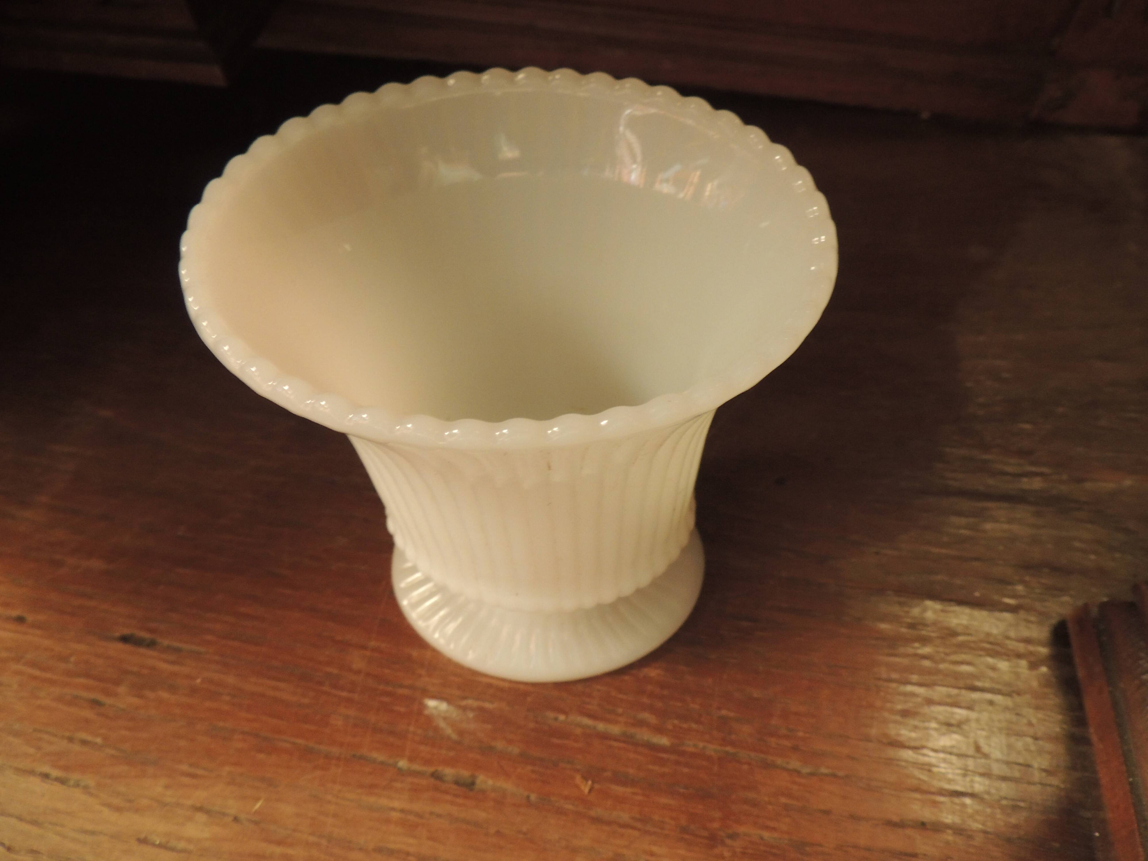 White opaline vase