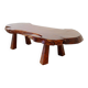 Grande table basse brutaliste "live edge" mid-century
