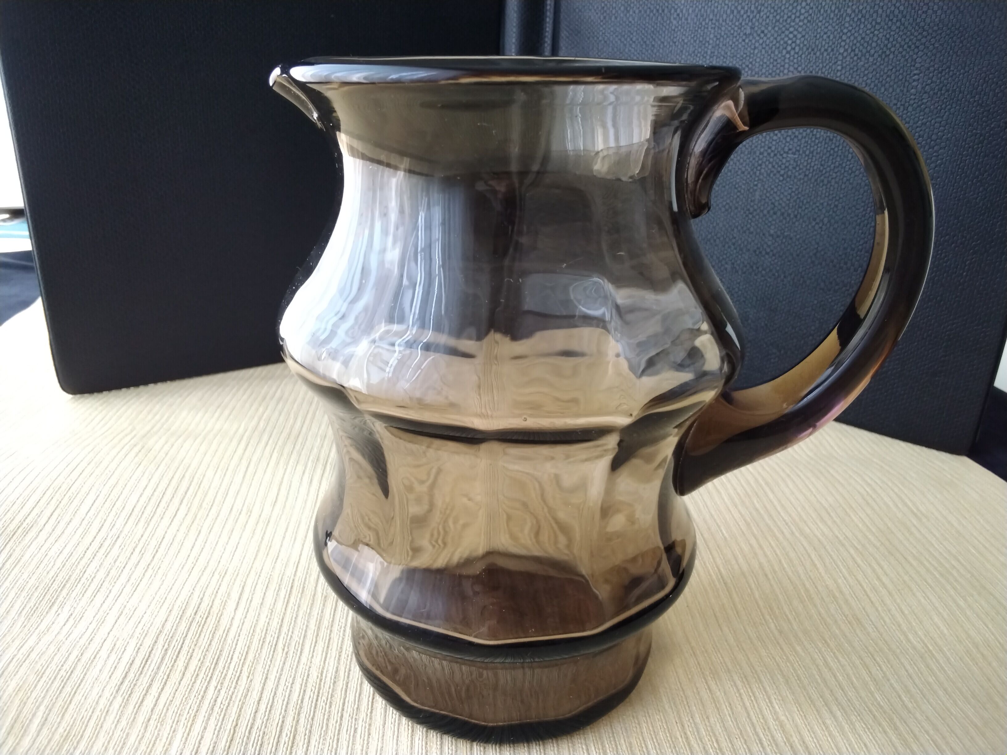 Smoked glass water jug