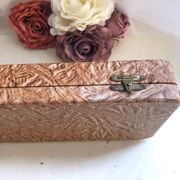 Salad cutlery box in vintage blond horn 30/40 France