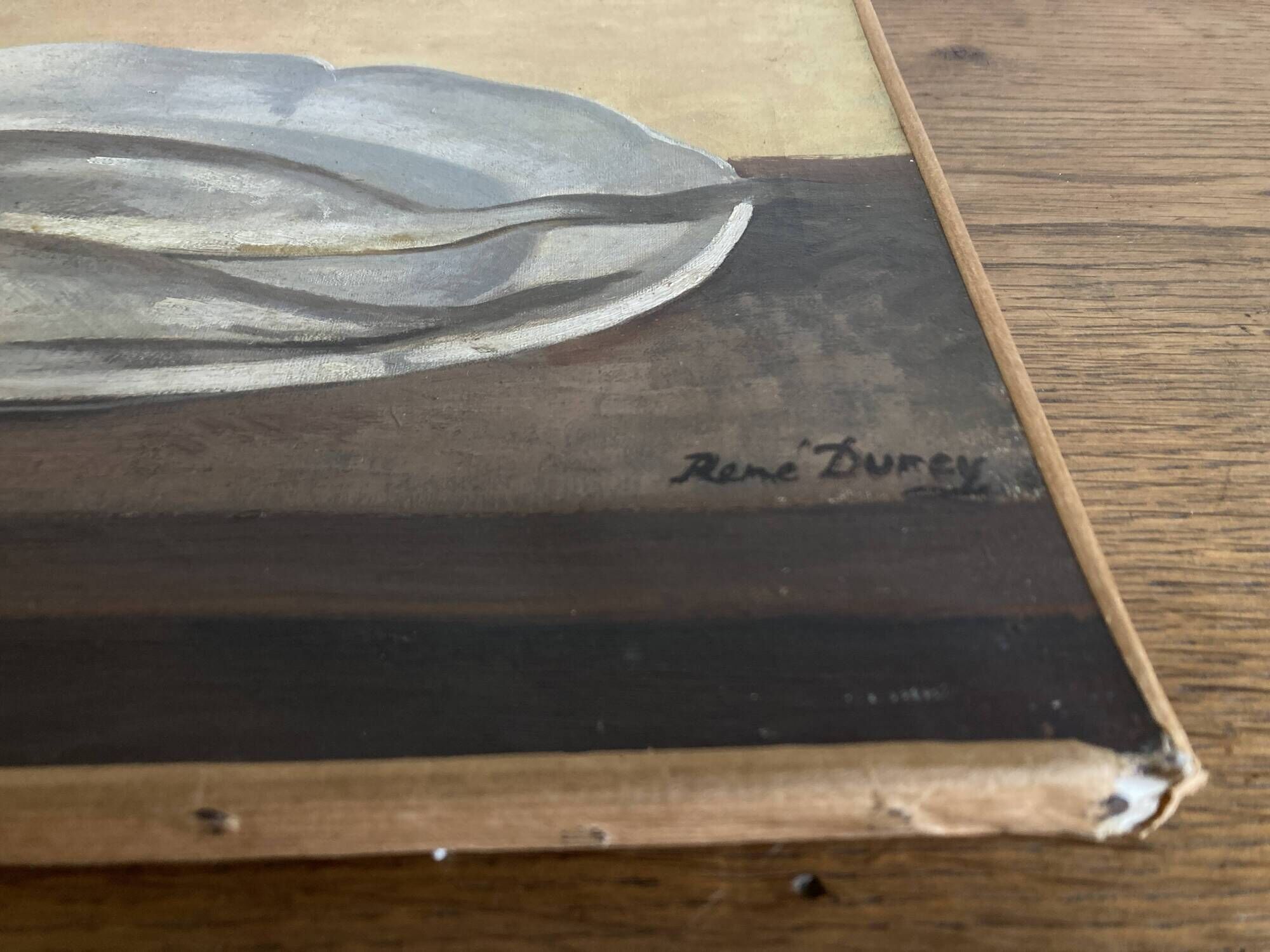 Modernist still life Fish on a plate, René Durey 1943