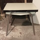 Table formica vert d'eau à rallonges