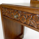 Art deco dressing table in sculpted walnut, france, circa 1930