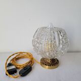 Art Deco bronze and glass lamp