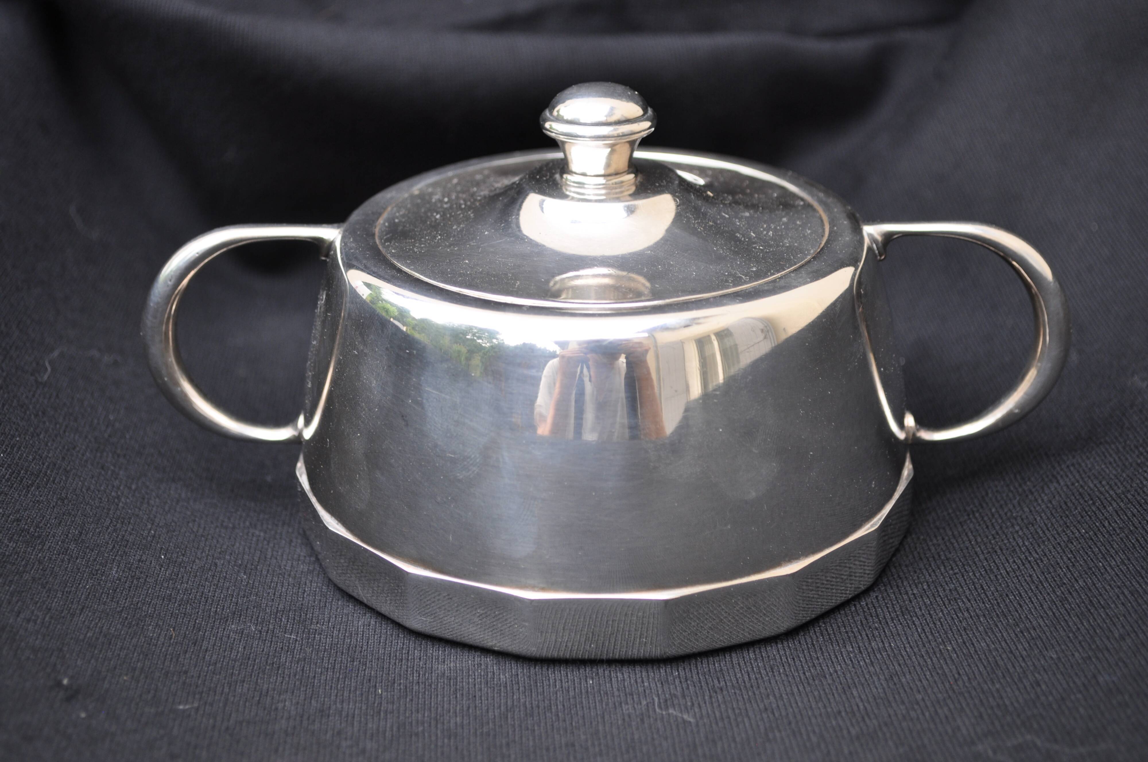 Sugar silver metal 24 gr art deco signed BB