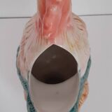 Vintage barbotine rooster pitcher