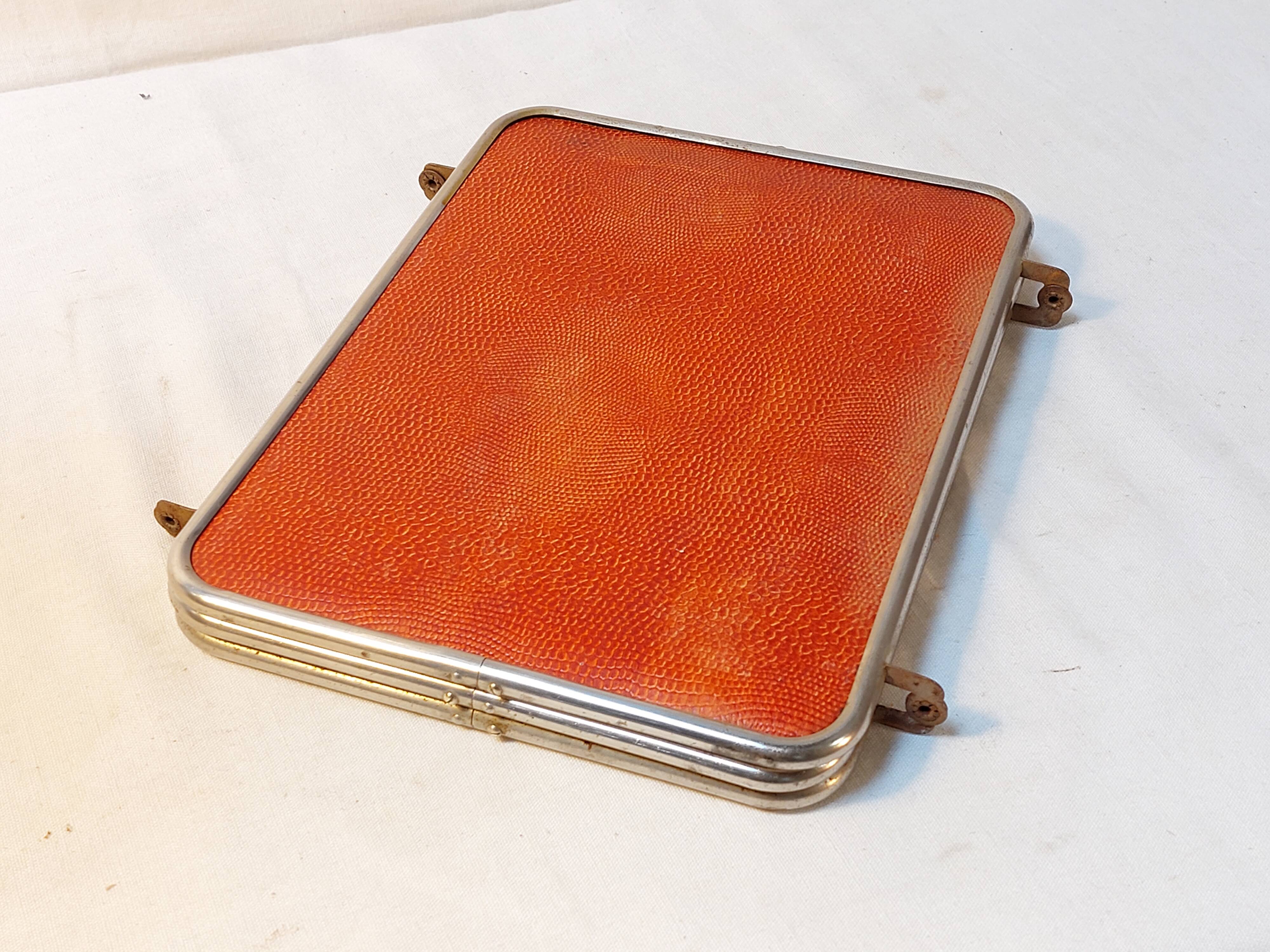 Vintage barber triptych mirror