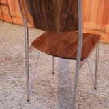 5 chairs vintage wood and metal