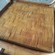 3-tier rattan and bamboo shelf from the 70s vintage