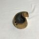 Ashtray old gilt bronze comma form vintage smoker object