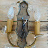 Pair of gold metal sconces