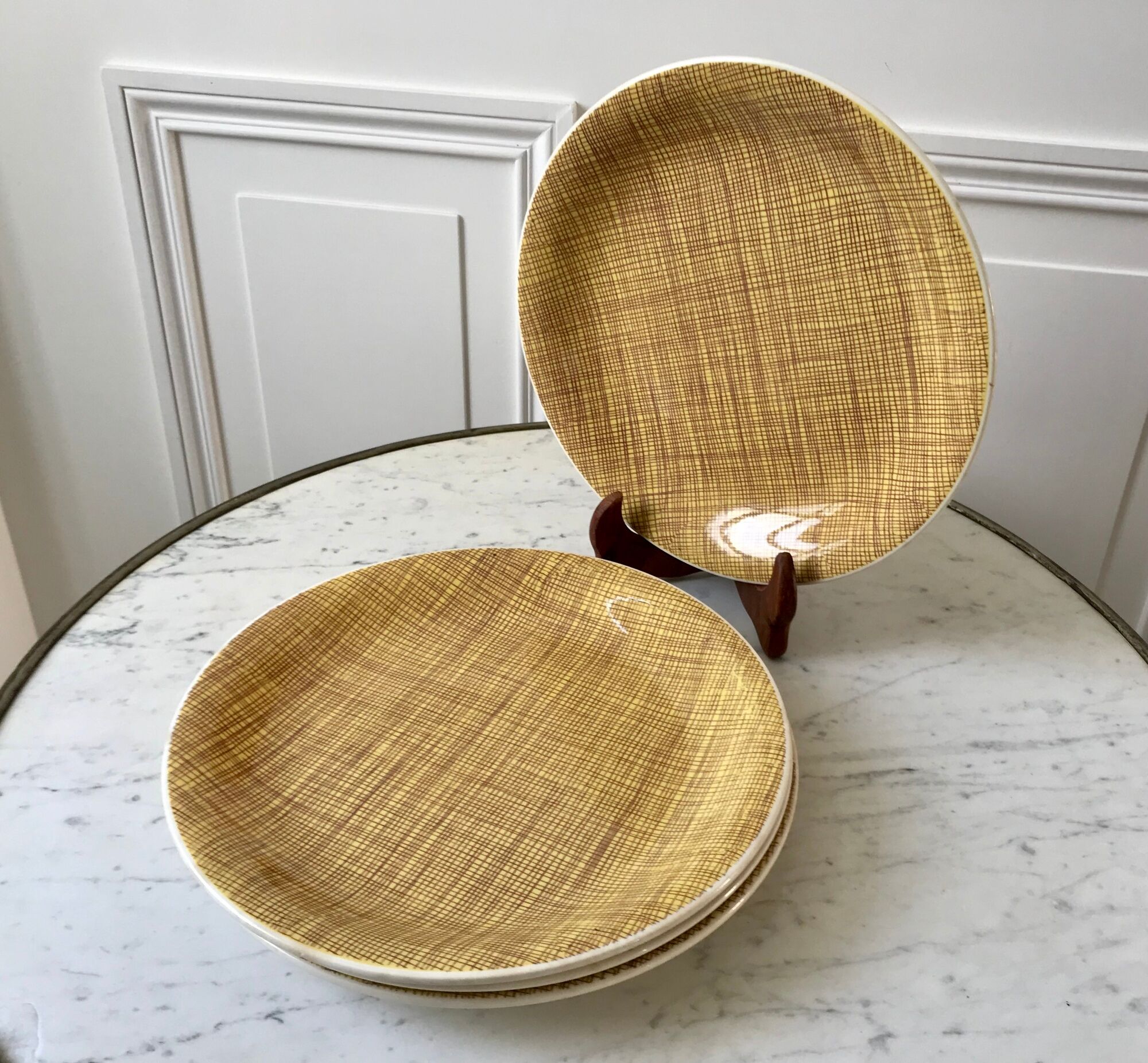 Set of 4 flat plates Villeroy & Boch model "Bern" 50s