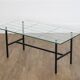 Modernist glass and metal coffee table 1950