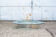 Brutalist coffee table with steel base and 70s glass top