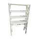 White wicker and rattan shelf