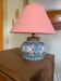 Lampe à poser en céramique peinte