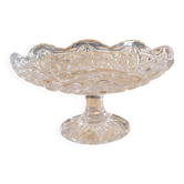 Thick transparent glass footed cup