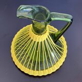Pitcher blown glass and scoubidou threads