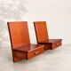 Pair of suspended teak bedside tables – 1960s Scandinavian design