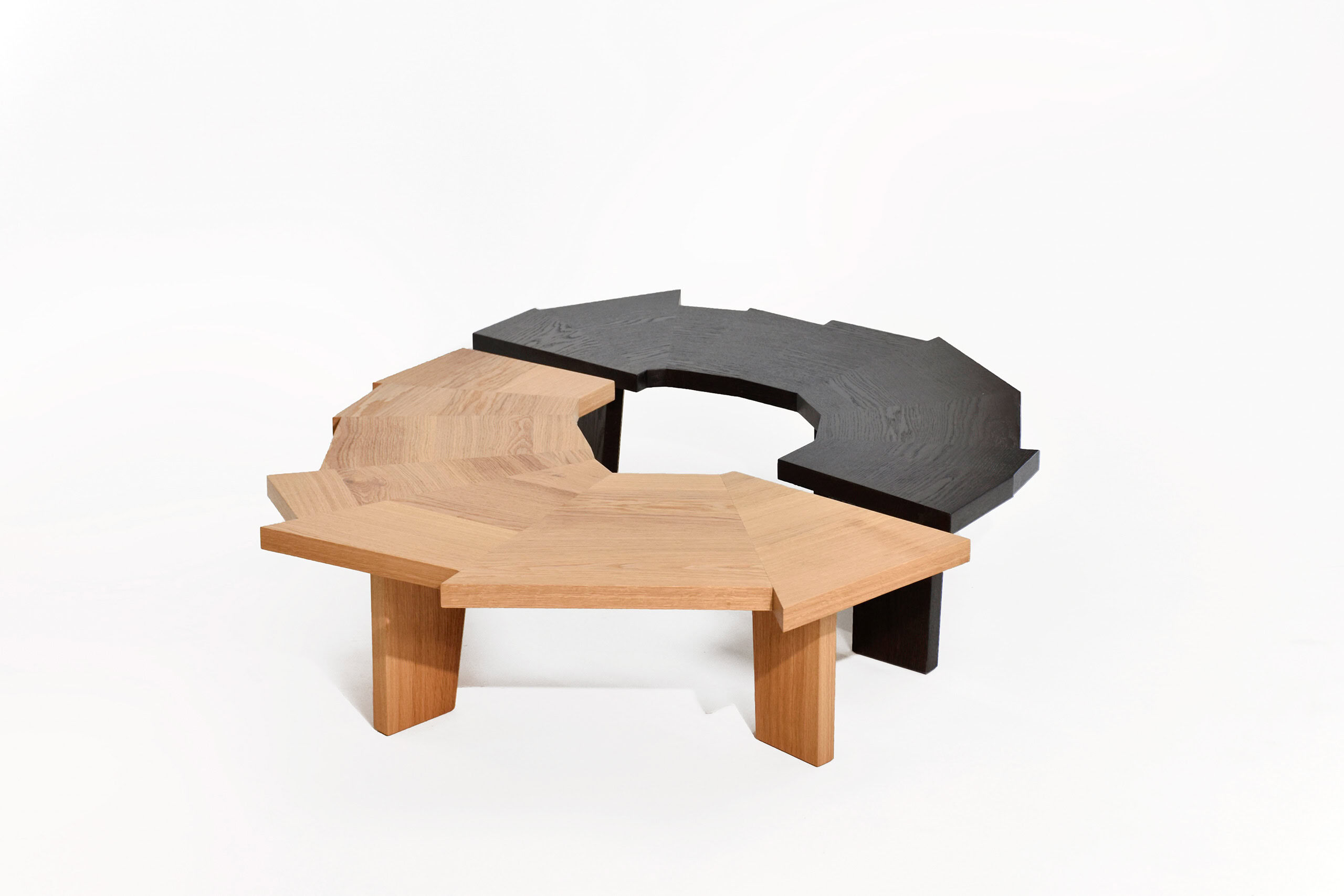 Table basse RAW – DUO, chêne massif