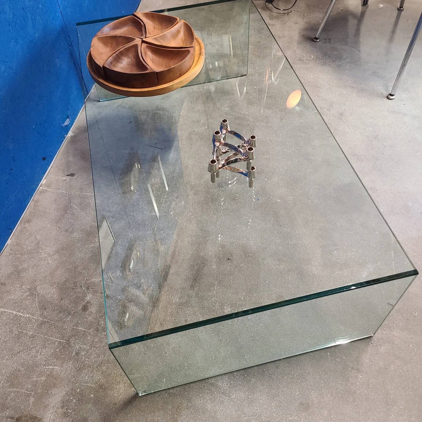 Table basse Eden en verre, années 80 par Tonelli Design