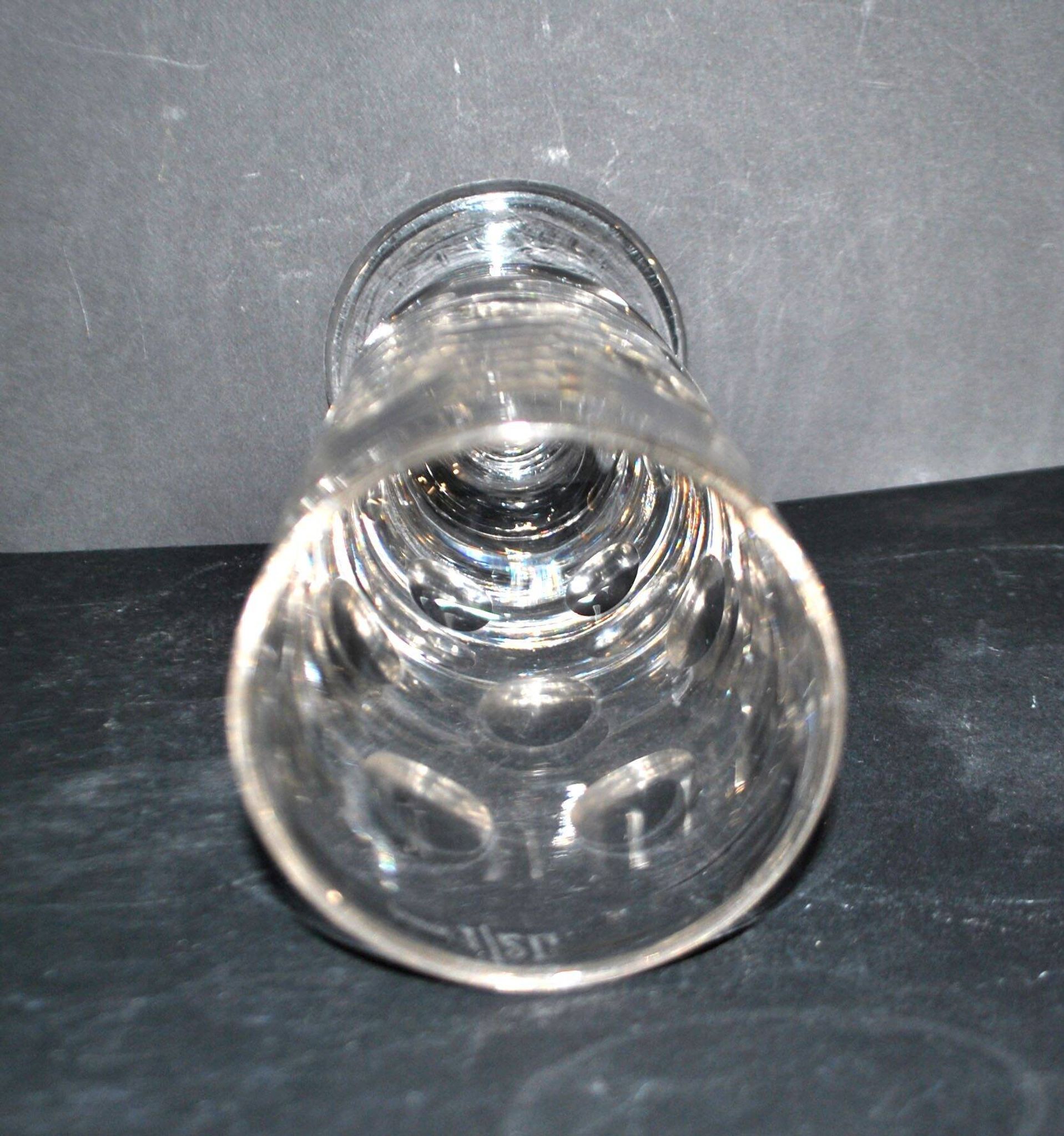 Verre à bière ancien en verre épais taillé – Pinte 50cl Bock BISTROT 1900