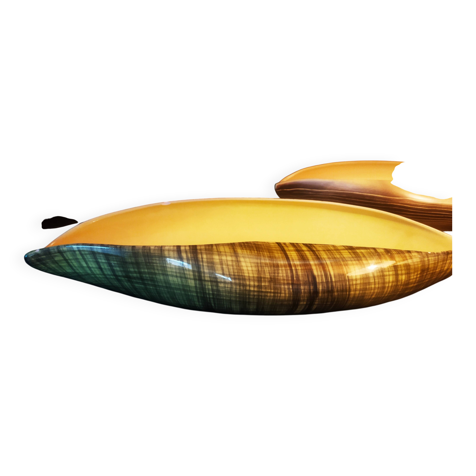 Set of three 1950s paddle cups