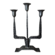 3-arm chandelier, ironwork, brutalist design, handmade