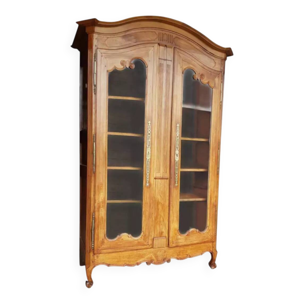 Armoire vitrine,bibliothèque en merisier