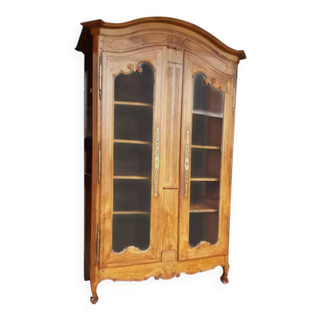 Armoire vitrine,bibliothèque en merisier
