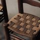Set of 4 modernist chairs in beech and woven cord, France, circa 1940.
