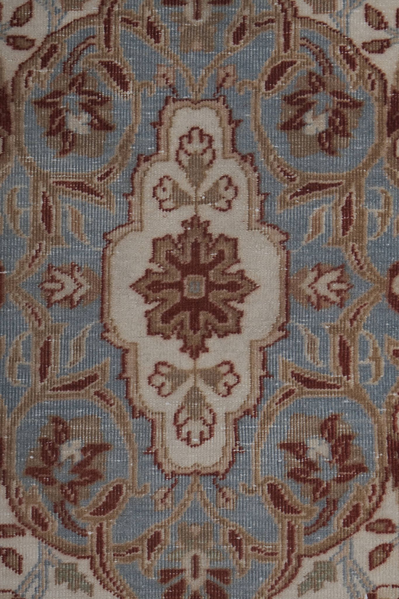 Mid-Century Modern Anatolia Faded Colors Low Pile Rug with Medallion 2'10" X 5'