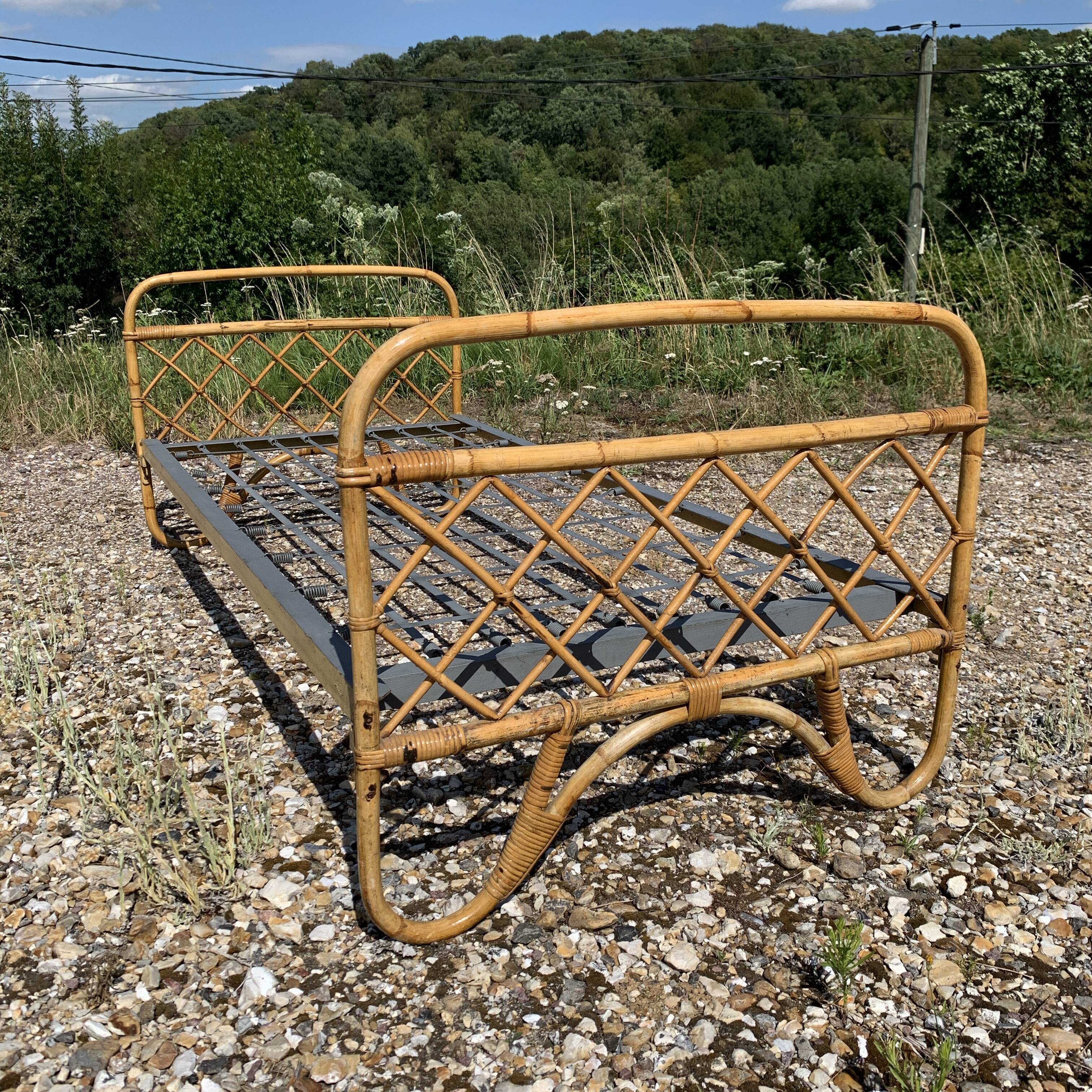 Vintage bamboo children's bed