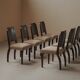 Set of 8 Art Deco chairs, France, circa 1930