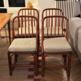 4 bamboo chairs from the 60s
