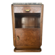 Walnut burr bedside table, French Art Deco, 1920s/30s.