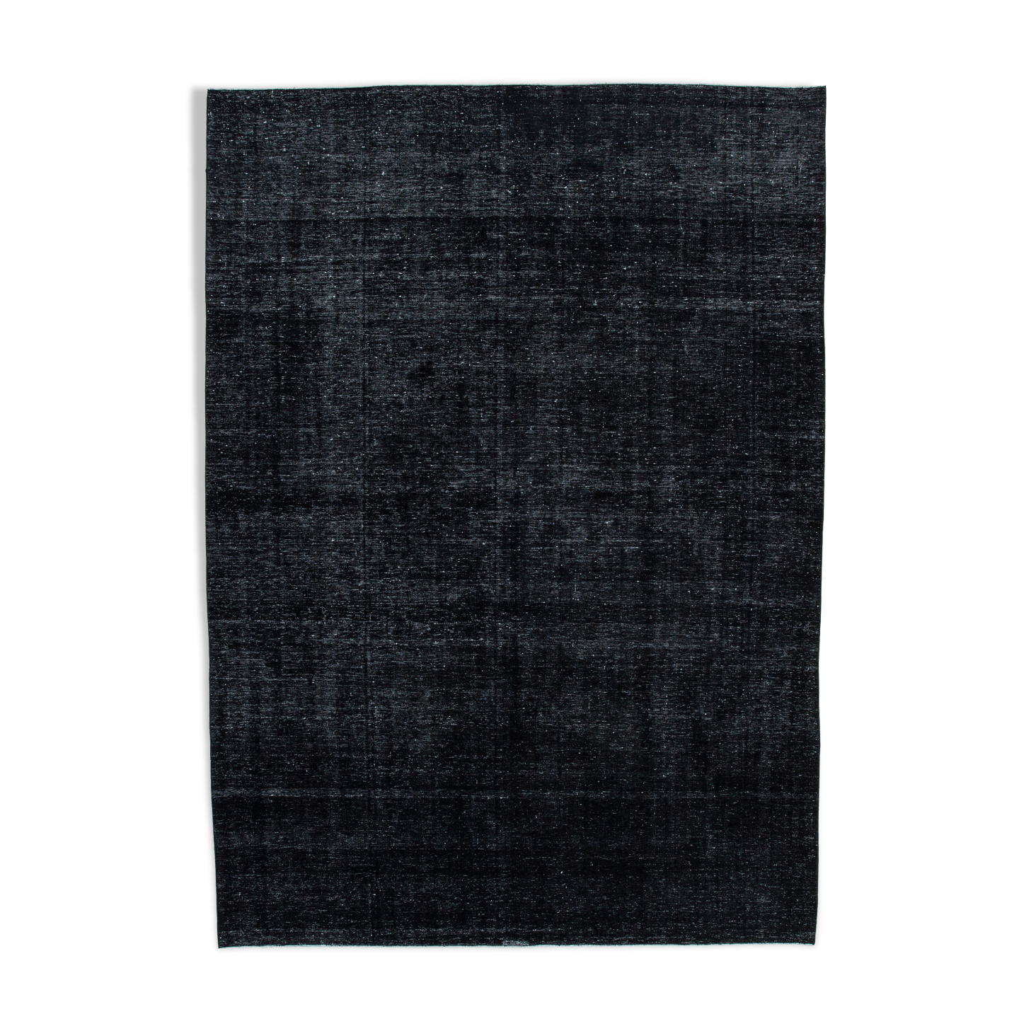 Handwoven persian overdyed 271 cm x 382 cm black wool carpet