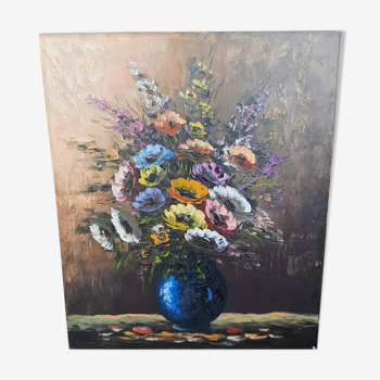 Tableau toile bouquet de fleurs