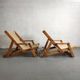 Pair of armchairs sun loungers Kon-Tiki Ikea 1970 Gillis Lundgren