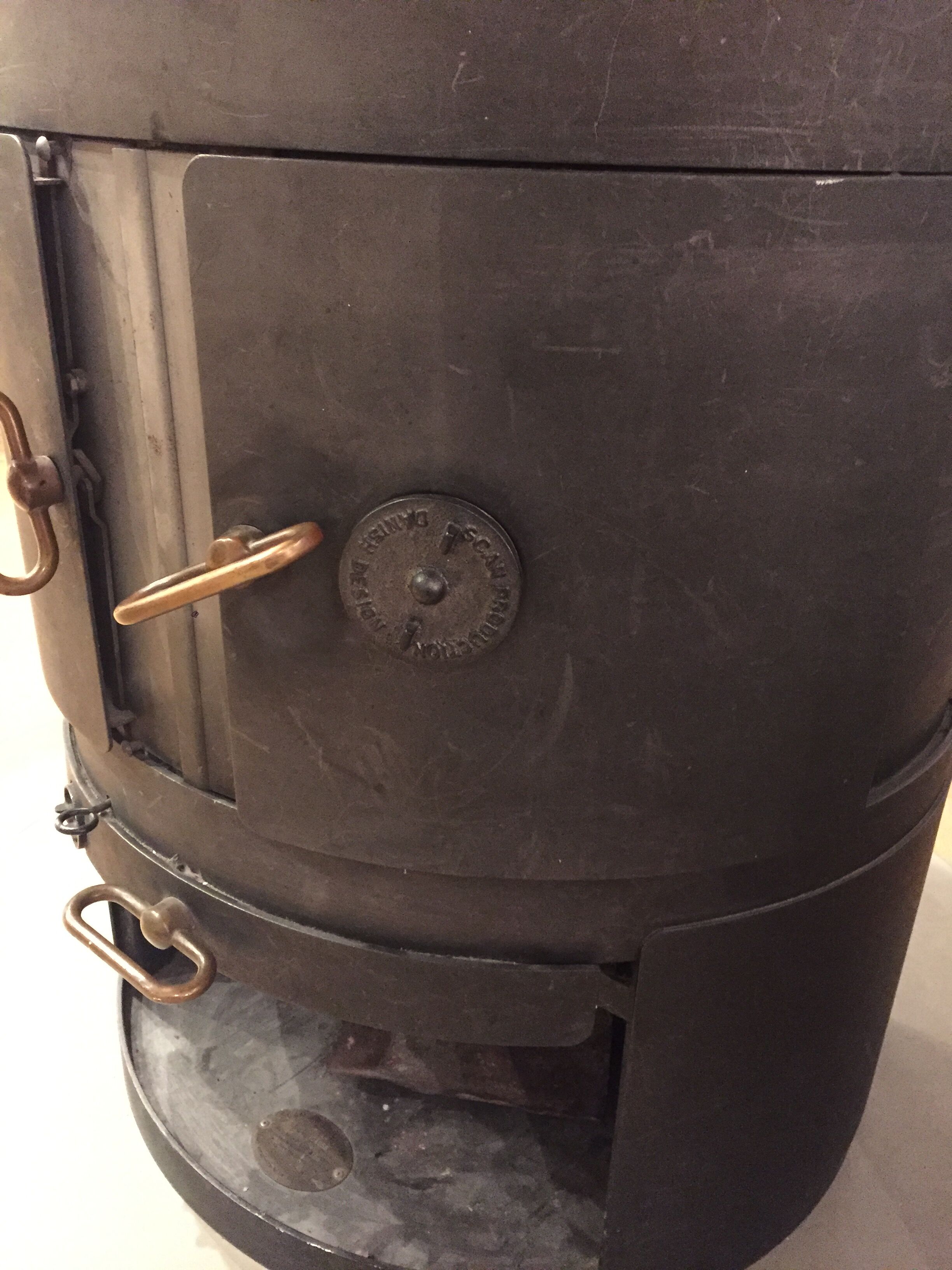 Vintage cast iron wood stove from the brand SCAN production