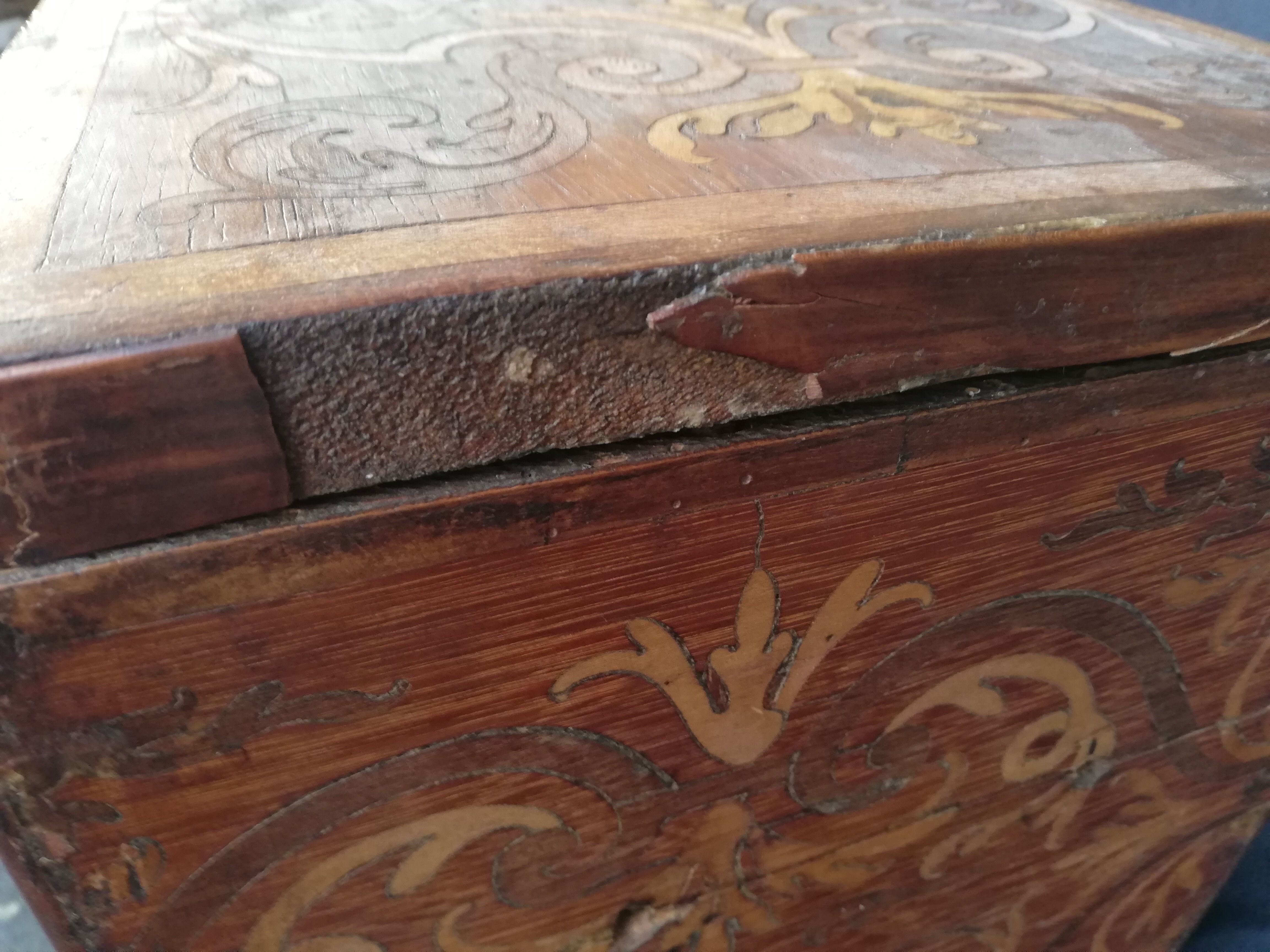 Wooden box, late 18th century