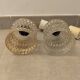 2 small chandeliers, vintage glass lights, 60s